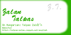 zalan talpas business card